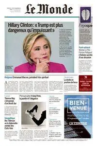 Le Monde du Dimanche 24 et 25 Lundi Septembre 2017