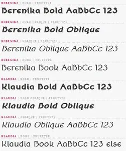 Klaudia and Berenika Fonts