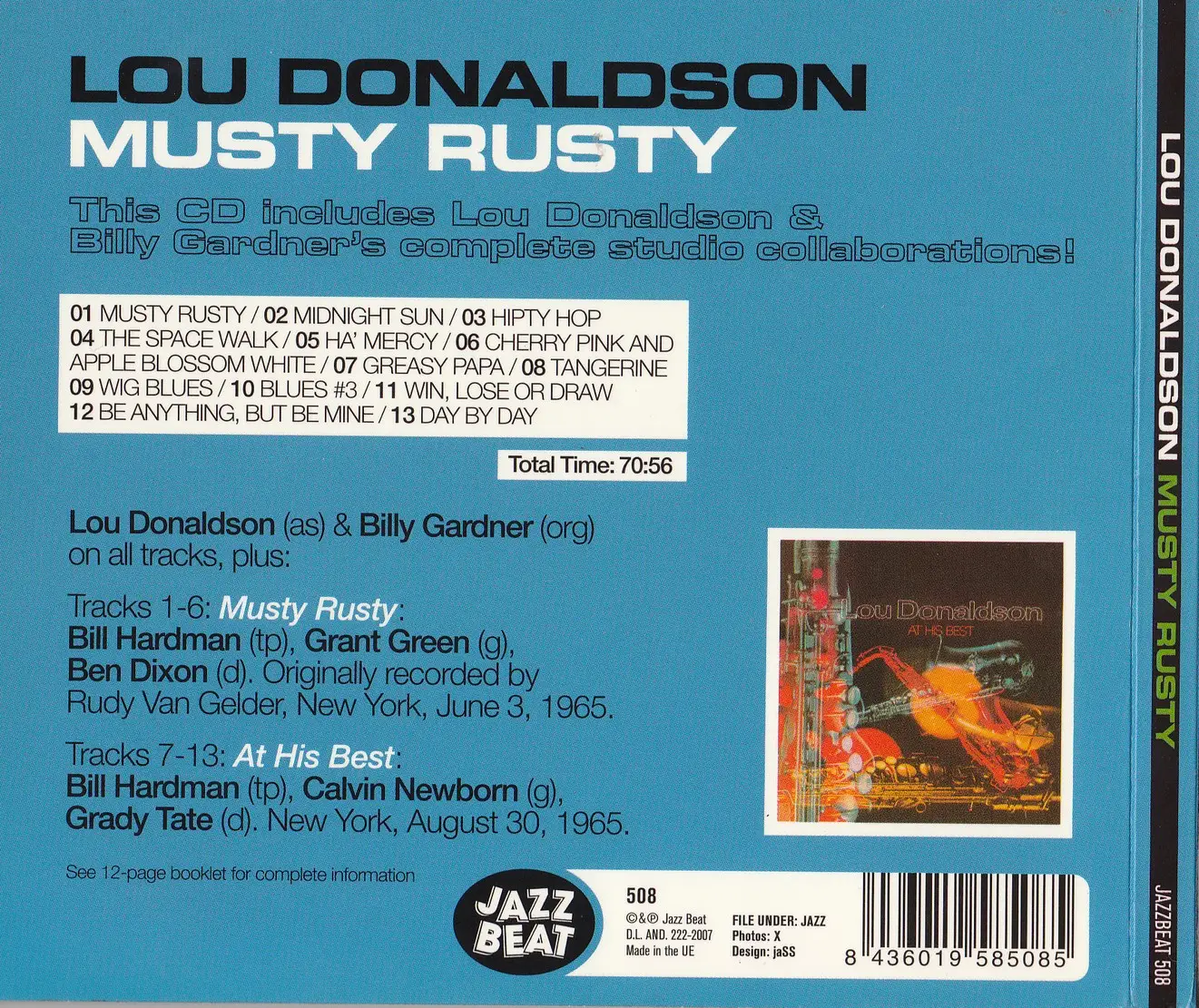 Lou Donaldson - Musty Rusty (1965) {Jazz Beat JB508} / AvaxHome