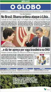 Jornal O Globo - 20 de março de 2011