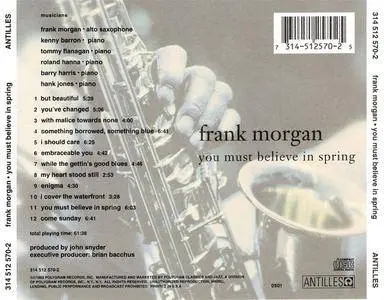 Frank Morgan - You Must Believe In Spring (1992) {Antilles/Island} **[RE-UP]**