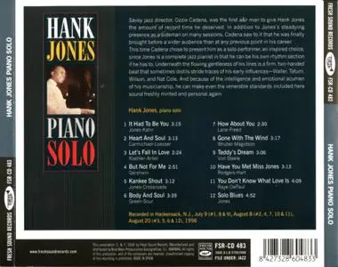 Hank Jones - Piano Solo (1956) {Savoy--Fresh Sound FSR-CD 483 rel 2008}