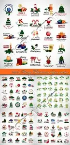 2015 Merry Christmas logos vector