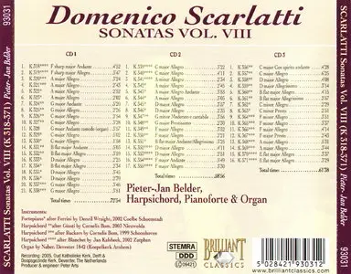 Domenico Scarlatti - Complete Sonatas - Pieter-Jan Belder  [Vol.8]
