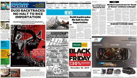 Philippine Daily Inquirer – November 22, 2019