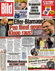 Bild Zeitung vom 29 April 2015