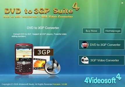 4Videosoft DVD to 3GP Suite 3.2.06