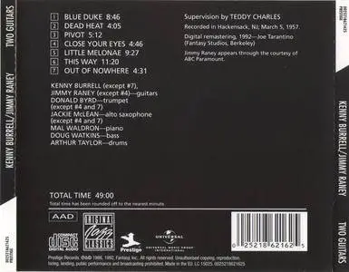 Kenny Burrell & Jimmy Raney - 2 Guitars (1957) {Prestige-OJC 0025218621625 rel 1992}