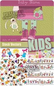 Kids 2  - Stock Vectors