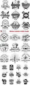 Vectors - Retro Labels with Cook