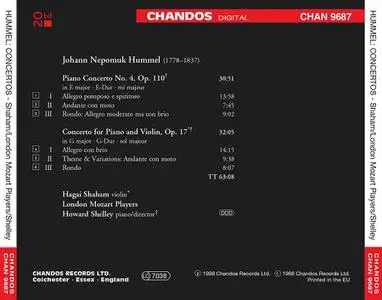 Howard Shelley, London Mozart Players - Johann Nepomuk Hummel: Piano Concerto No. 4 & Concerto for Piano & Violin (1998)