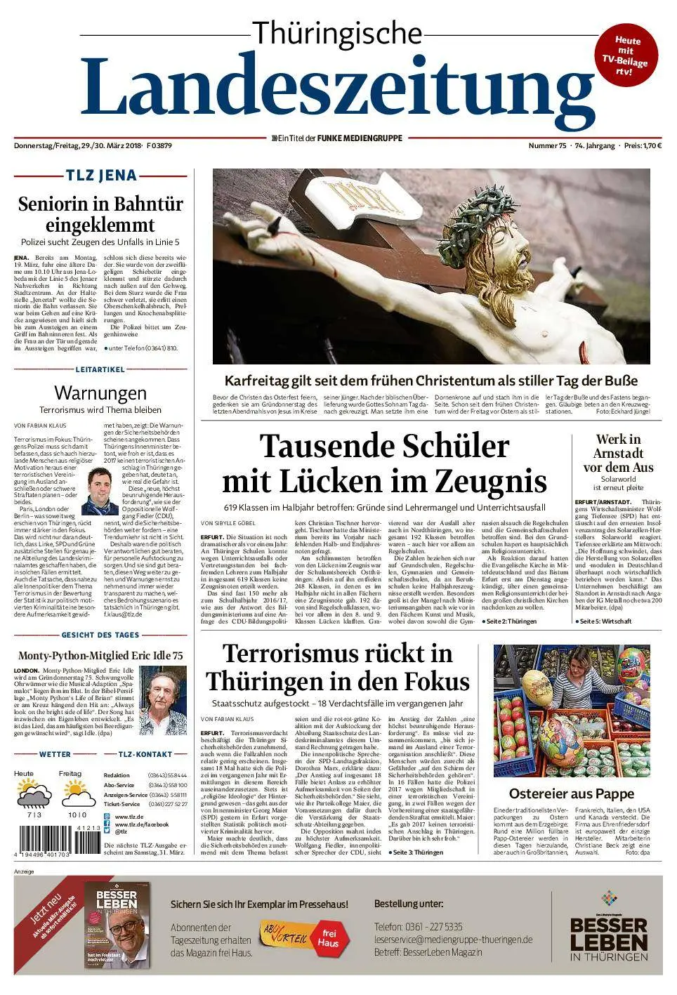 Thüringische Landeszeitung Jena - 29. März 2018