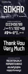 Sokad - Display Font QJVW52X
