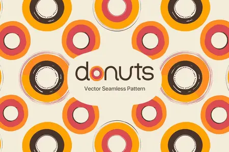 EE - Donuts Seamless Pattern DEXDSRK