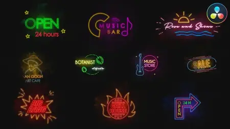 Neon Titles for DaVinci Resolve 55727904