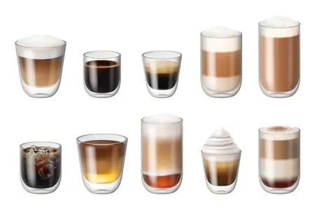 EE - Coffee in glass, warm caffeine drink P3Y92JJ