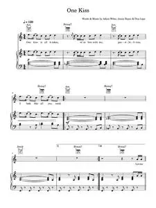One Kiss - Calvin Harris, Dua Lipa (Piano-Vocal-Guitar (Piano Accompaniment))