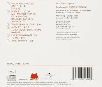 Bill Evans - The Solo Sessions, Volume 1 (1963) {Milestone MCD-9170-2 rel 1989}