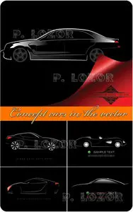 Concept cars in the vector