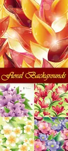 Colorful Floral Backgrounds Vector 3