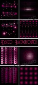 Purple Disco Backgrounds Vector