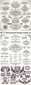 Vectors - Ornamental Vintage Labels 41