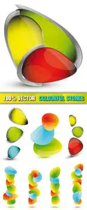 Stock Vector - Colourful Stones