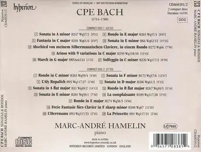 Marc-André Hamelin - Carl Philipp Emanuel Bach: Sonatas & Rondos (2022)