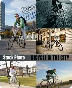 Stock Photo: Bicycle in the city