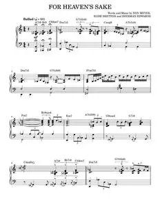 For Heaven's Sake (arr. Brent Edstrom) - Claude Thornhill, Horace Silver (Piano Solo)