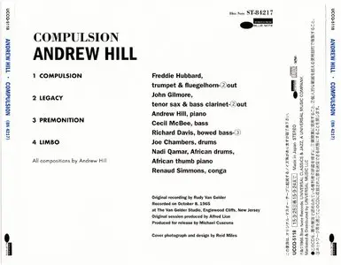 Andrew Hill - Compulsion (1965) {Blue Note Japan SHM-CD UCCQ-5118 rel 2015} (24-192 remaster)