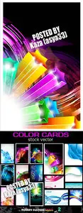 Color abstract cards