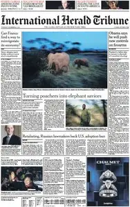 International Herald Tribune from Thursday, 20. December 2012