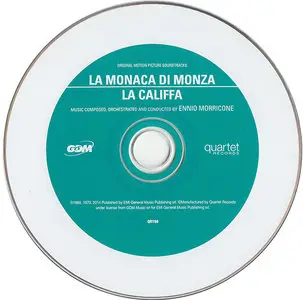 Ennio Morricone - La monaca di Monza (1969) + La califfa (1970) Original Motion Picture Soundtracks, 2LP in 1 CD, 2014
