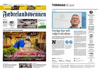 Fædrelandsvennen – 16. juni 2020