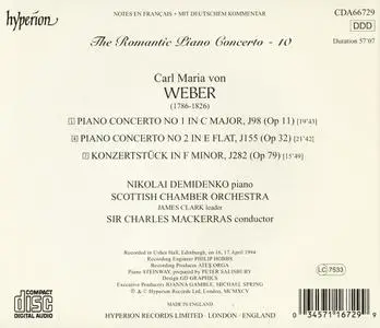 Nikolai Demidenko, Charles Mackerras - The Romantic Piano Concerto, Vol. 10: Weber: Piano Concertos (1995)