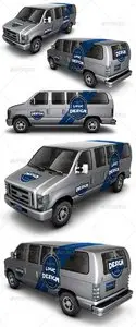 GraphicRiver Minibus Car Mock Up
