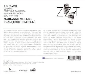 Marianne Muller, Françoise Lengellé - Johann Sebastian Bach: Sonatas for viola da gamba BWV 1027-1029 (2014)