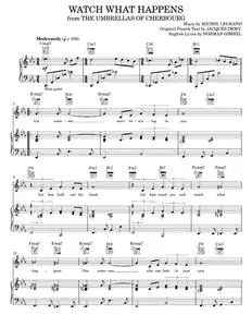Watch What Happens - Michel LeGrand, Norman Gimbel (Piano-Vocal-Guitar)