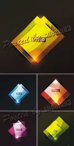 Glowing Glass Shapes Vector