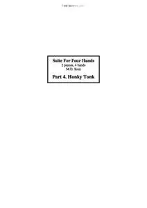 Suite for four hands (2 pianos). Part 4. Honky Tonk