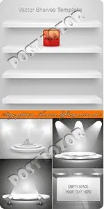 Stage podium showcase lighting vector set 2