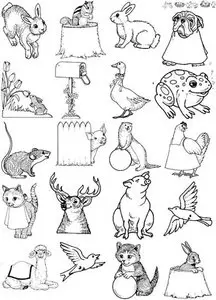 Animal Colouring Vectors
