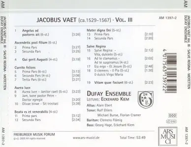 Jacobus Vaet - Salve Regina, Geistliche Motetten, Huldigungsmotetten - Dufay Ensemble