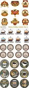 Vectors - Retro Coffee Labels Set 6