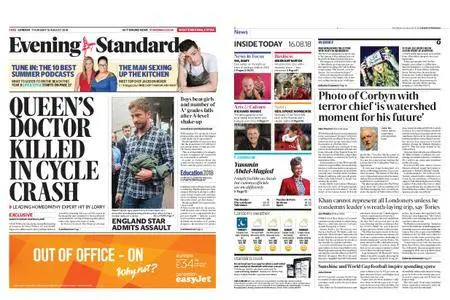 London Evening Standard – August 16, 2018