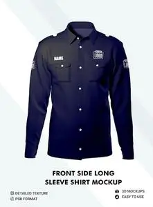 Psd dress shirt mockup long sleeve