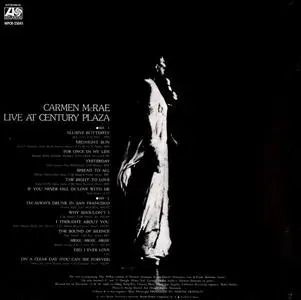 Carmen McRae - Live At Century Plaza (1968) {Atlantic Japan, WPCR-25041, 24-bit rel 2005)