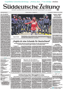 Süddeutsche Zeitung vom Montag, 15. Dezember 2014