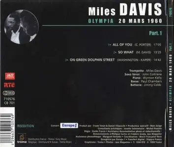 Miles Davis - Olympia 20 Mars 1960, Part 1 (1999) {Trema France 710576}